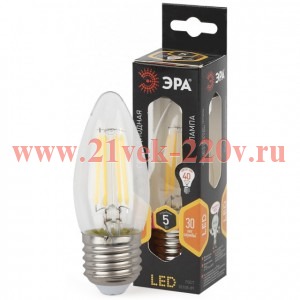 Лампа светодиодная F-LED B35-5w-827-E27 ЭРА Б0027933