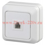 Розетка телефонная RJ11 IP20 ОУ Intro Quadro, белый 2-302-01 (5055945592436)