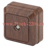 Розетка TV одиночная IP20 ОУ Intro Quadro, венге 2-301-10 (5055945590951)