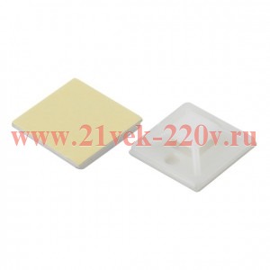 Основание самоклеящееся 25х25 (Tie mount) NO-222-96 (уп.100шт) ЭРА Б0033474