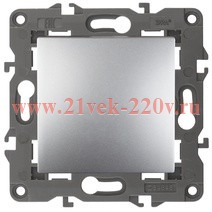 Переключатель 10АХ-250В IP20 Эра Elegance алюминий 14-1103-03