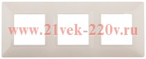Рамка на 3 поста Эра Elegance слоновая кость 14-5003-02 (бежевый)