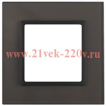 Рамка 1-м 14-5101-32 стекло Elegance сер.+антрацит ЭРА Б0034486
