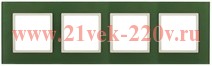 Рамка 4-м 14-5104-27 стекло Elegance зеленый+сл. кость ЭРА Б0034535