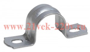 Скоба металлическая двухлапковая d 38-40мм (уп.50шт) ЭРА Б0036431