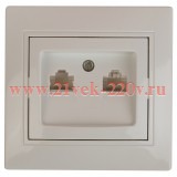 Розетка информационная 2хRJ45 IP20 Intro Plano, слоновая кость 1-304-02 (бежевый)