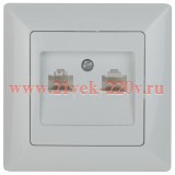 Розетка информационная 2хRJ45 Intro Solo, белый 4-304-01