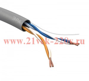 Кабель UTP 2x2x24 AWG Cat5e CU PVC 305м (м) ЭРА Б0044428