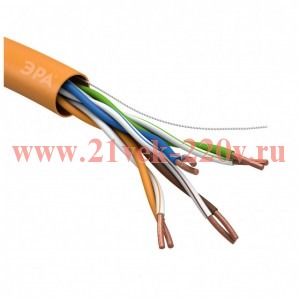 ЭРА U-4-HF Кабель витая пара U/UTP 4x2x24 AWG Cat5e CU нг(А) HF 305м