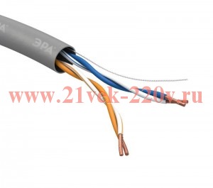 Кабель UTP 2x2x24 AWG Cat5e CCA PVC 305м SIMPLE (м) ЭРА Б0044433