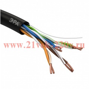 ЭРА UL-4-PE Кабель витая пара U/UTP 4x2x24AWG Cat5e CU PE OUTDOOR 305м SIMPLE