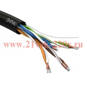 Кабель UTP 4x2x24AWG Cat5e CCA PE OUTDOOR 305м SIMPLE (м) ЭРА Б0044436