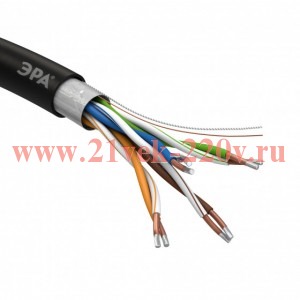 ЭРА FL-4-PE-A Кабель витая пара F/UTP 4x2x24AWG Cat5e CCA PE OUTDOOR 305м SIMPLE