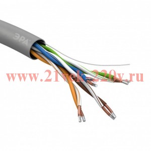 ЭРА UL25-4-PVC-A Кабель витая пара U/UTP 4x2x25 AWG Cat5e CCA PVC 305м SIMPLE