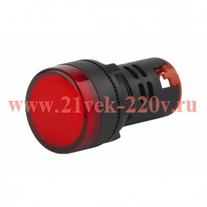 ЭРА Лампа AD22DS(LED)матрица d22мм красный 24В AC/DC (10/1000/12000)