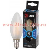 ЭРА F-LED B35-9w-840-E14 frost (филамент, свеча мат, 9Вт, нейтр, E14)