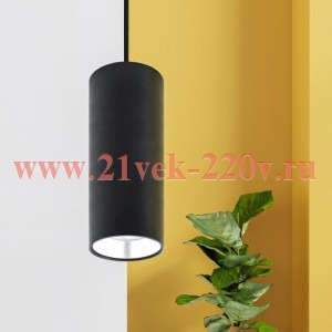 ЭРА PL12 GX53 BK/SL Подсветка Подвесной светильник под лампу GX53, алюминий, цвет черный+серебро (18