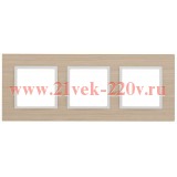 ЭРА 14-5303-01 Elegance Белен.дуб/белый Дерево Рамка 3-ая