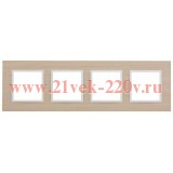 ЭРА 14-5304-01 Elegance Белен.дуб/белый Дерево Рамка 4-ая