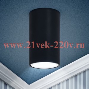 ЭРА OL15 GU10 BK Подсветка светильник накладной под GU10, черный (40/1600)