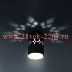 ЭРА Светильник настенно-потолочный спот OL10 LD GX53 BK черный, подсветка 1 W