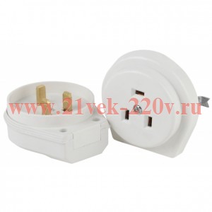 Intro 9-801-01 Соединитель электрический 2P+E (СЭ.РВШ32-003), 32А-250В, СУ, ПЭТФ (6/36/1080)