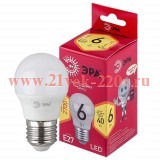 ЭРА LED P45-6W-827-E27 R (диод, шар, 6Вт, тепл, E27) (10/100/4000)