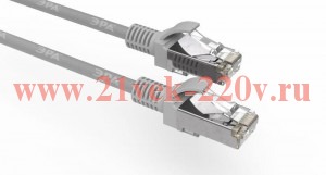 Патч корд F/UTP кат.5e PC-1F-A 1м сер. Simple Эра Б0051380