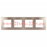 Рамка на 4 поста Эра 12 Сатин, бронза 12-5104-13