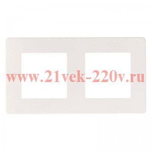 Рамка на 2 поста Эра 12 Сатин, белый 12-5102-01