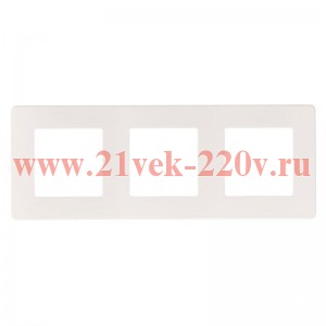 Рамка на 3 поста Эра 12 Сатин, белый 12-5103-01