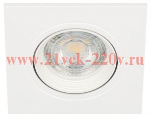 Светильник встраиваемый декоративный KL92-1 WH MR16/GU5.3 бел. пластик. Эра Б0054374
