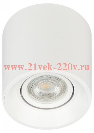 Светильник настенно-потолочный спот OL25-1 WH MR16/GU5.3 поворотный бел. Эра Б0054383