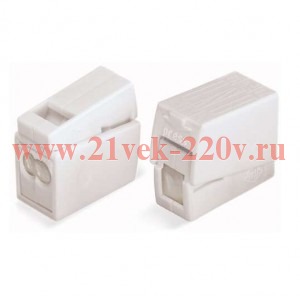 Клеммник WAGO 1+1 (одножил.1-2,5мм2 и многожил.0,5-2,5мм2) 24-16A Cu/Al