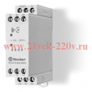 Реле термисторное (PTC) с/без память отказов 230В AC выход 2СO 8A Ш=22.5мм IP20 FINDER 709282300002