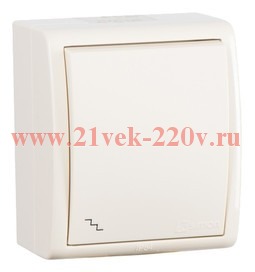 Выключатель проходной (переключатель) Simon 15 Aqua IP54 10А 250В слоновая кость (бежевый)