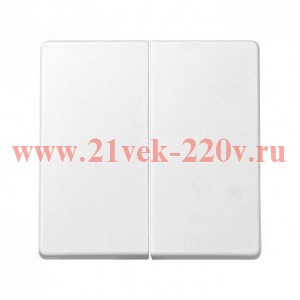 Накладка на двухклавишный выключатель Simon 73 Loft, белый