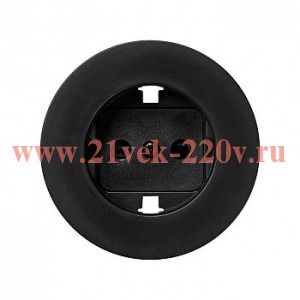 Накладка для розетки 2Р+Е с защитными шторками 75432-39 Simon 88 графит
