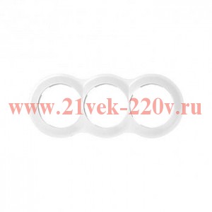 Рамка 3 поста круг в круге Simon 88 белый