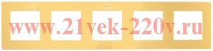 Рамка Simon 24 Harmonie 5 постов, золото