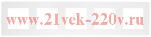 Рамка Simon 24 Harmonie 5 постов, белый