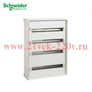 Навесной комплектный шкаф (без двери) Prisma Schneider Electric 780x555x157мм 4x24 модуля (RAL 9001)