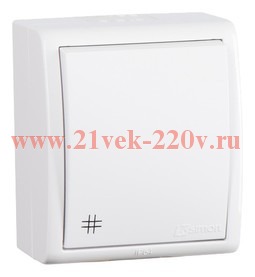 Simon 15 Aqua Белый Переключатель 1-клавишный перекрестный наружный, IP54