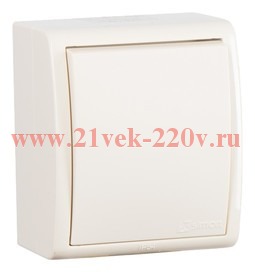 Выключатель одноклавишный Simon 15 Aqua IP54 10А 250В слоновая кость (бежевый)