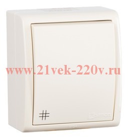 Simon 15 Aqua Бежевый Переключатель 1-клавишный перекрестный наружный, IP54