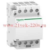 Модульный контактор iCT Acti 9 Schneider Electric 40A 3 полюса 3НО 220В/240В АС 50ГЦ 3 модуль