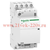 Модульный контактор iCT Acti 9 Schneider Electric 25A 3 полюса 3НО 220В/240В АС 50ГЦ 2 модуль