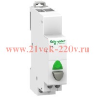 Кнопка управления iPB Acti 9 Schneider Electric серая+зеленый индикатор 1НО