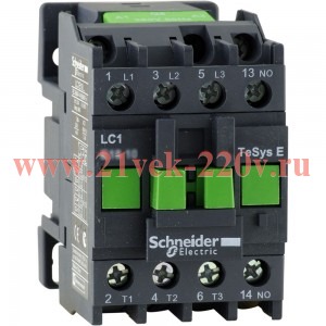 Пускатель магнитный EasyPact TVS Schneider Electric 3Р 18А AC3 катушка 220В 50ГЦ 1НО (контактор)