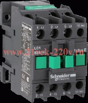 Пускатель магнитный EasyPact TVS Schneider Electric 3Р 25А AC3 катушка 220В 50ГЦ 1НЗ (контактор)
